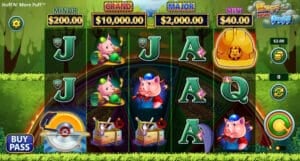 Desktop screenshot of Huff N More Puff, the newest slot at Hard Rock Bet Casino NJ