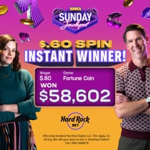$.60 big sunday jackpot winner