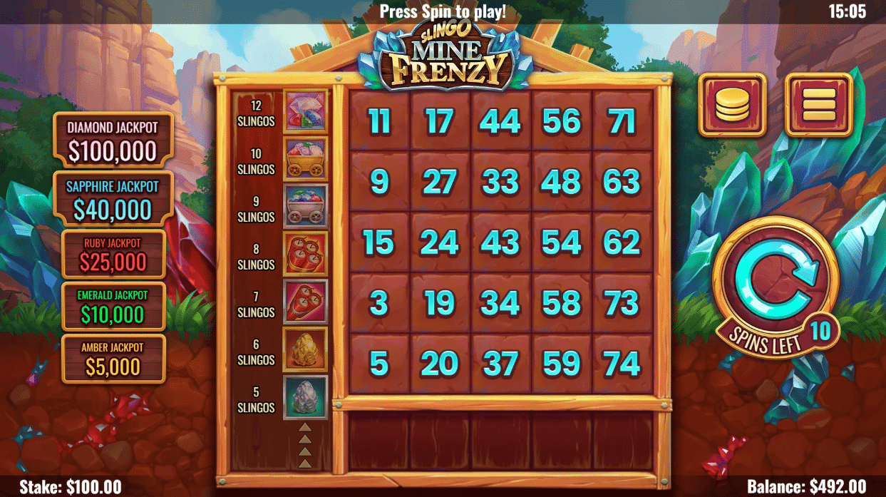 Slingo Mine Frenzy