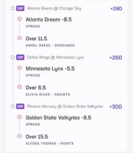 WNBA SGP June 9