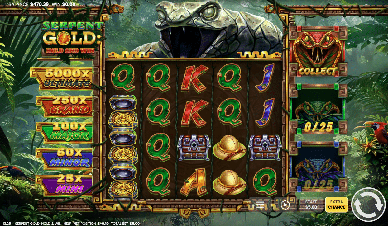 Serpent Gold Hold and Win