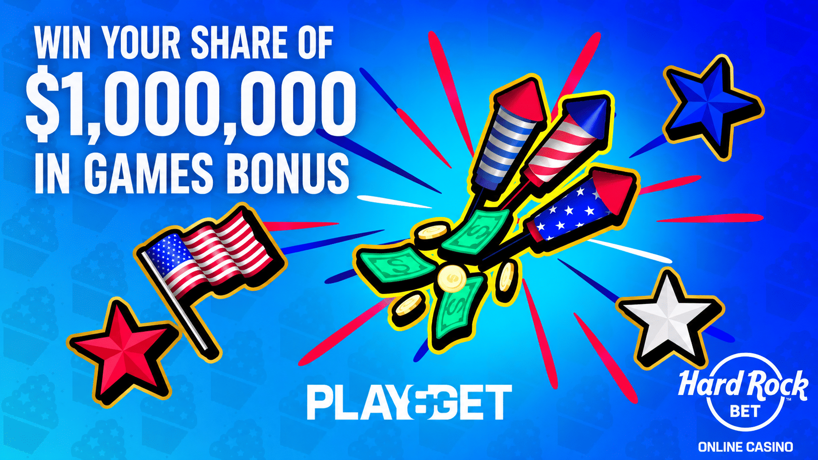 $1M Play and get in games bonus for 4th of july
